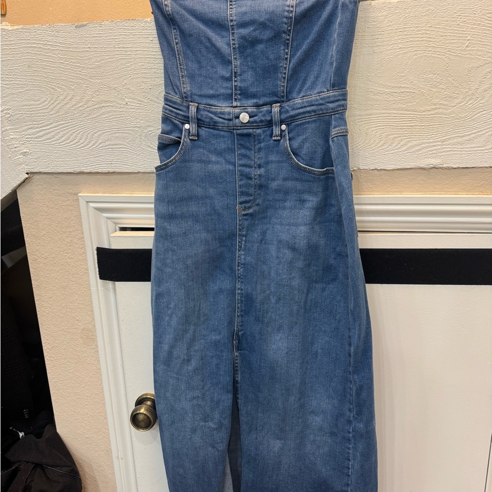 Pilcro The Madi Front-Slit Denim Dress size dmall - Picture 5 of 5